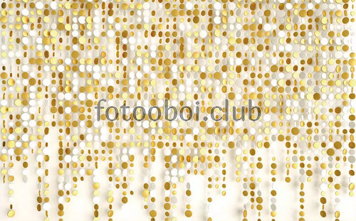 шары, золото, абстракция, 3д, 3d